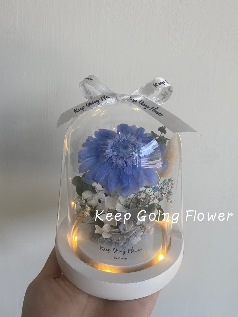 ▌GSI-001 ▌永生花-向日葵各色系精緻玻璃花燈 (M)