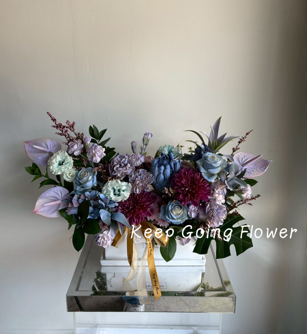 ▌FET-020 ▌鮮花-紫霧藍調精緻桌花