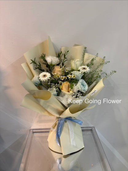 ▌FEPB-020 ▌鮮花-澄光微藍精緻花束