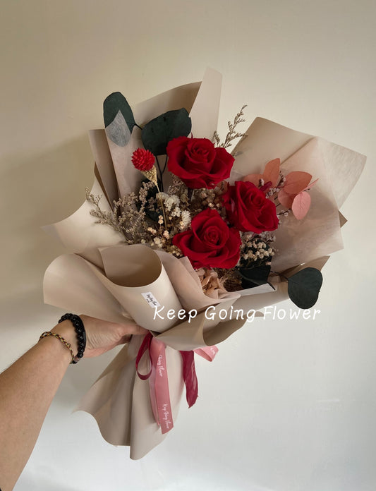 ▌IEPB-R012 ▌永生花-霧色拾光精緻花束