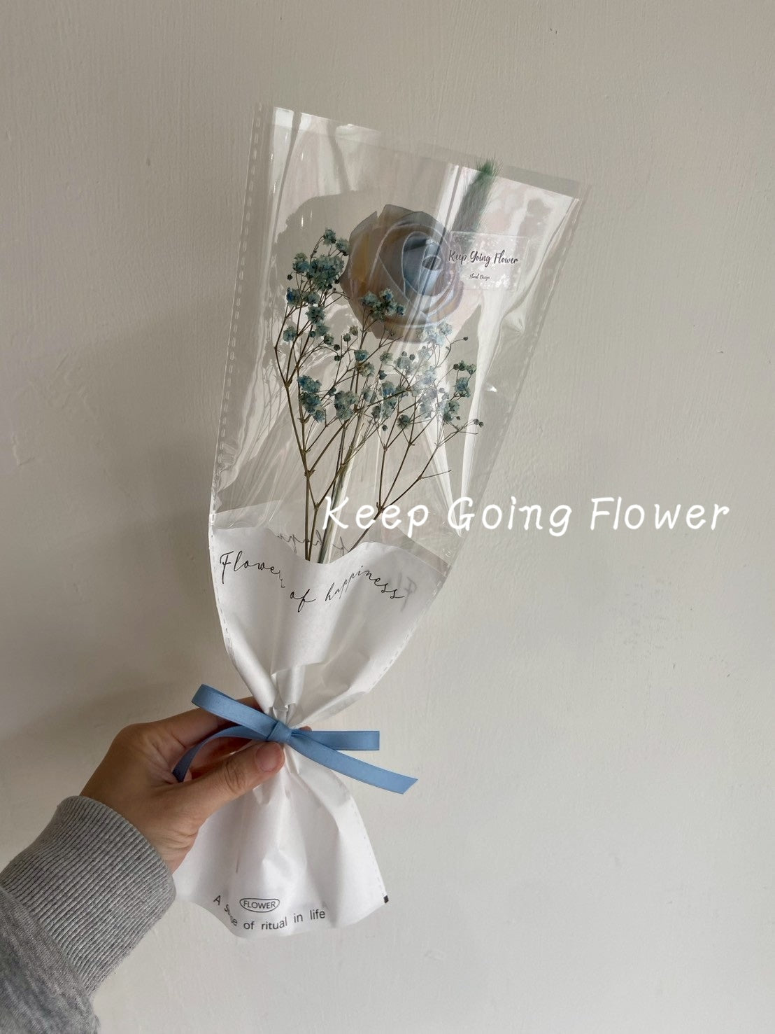 ▌GSS-003 ▌索拉(擴香)花-各色系單朵英文字花束