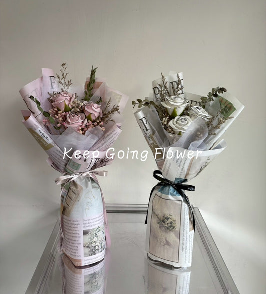 ▌SAEPB-R007 ▌香皂花-香雅玫語(小香風)精緻花束(S)