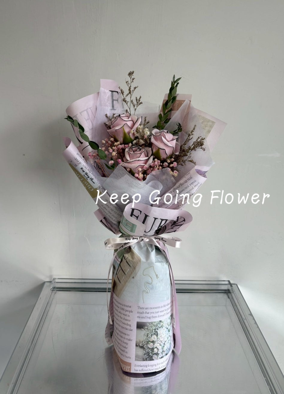 ▌SAEPB-R007 ▌香皂花-香雅玫語(小香風)精緻花束(S)