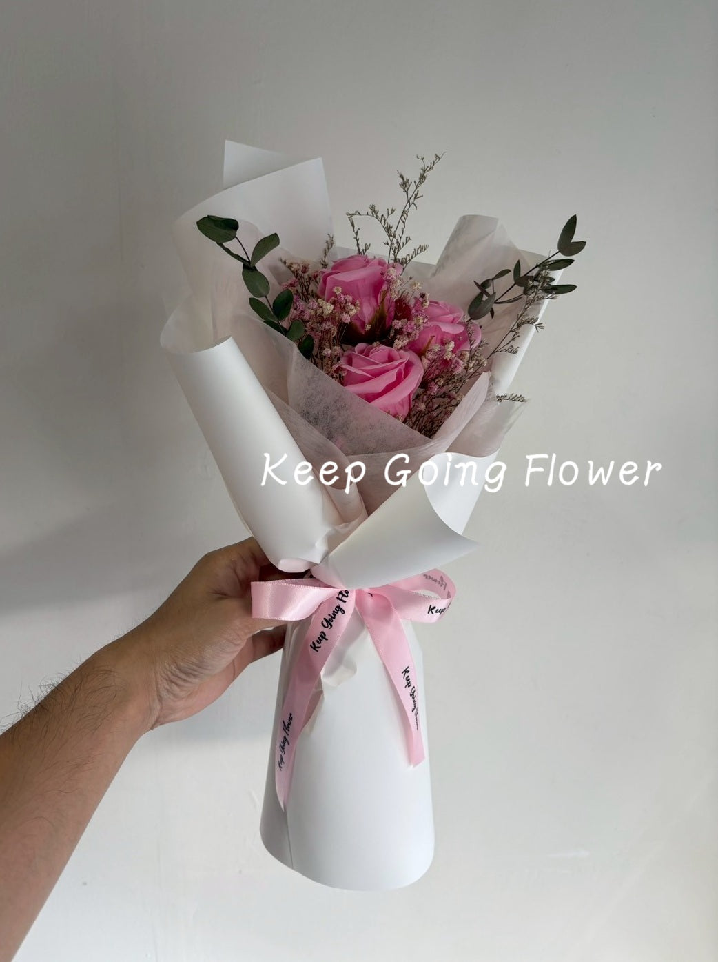 ▌SAEPB-R003 ▌香皂花-香雅玫語(粉系)精緻花束(S)