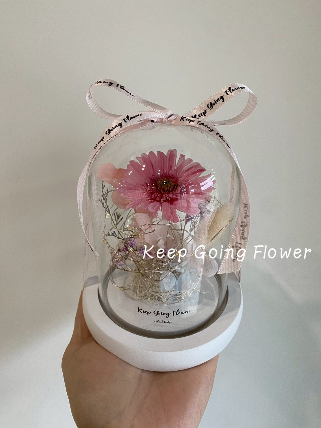 ▌GSI-001 ▌永生花-向日葵各色系精緻玻璃花燈 (M)