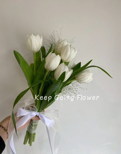 ▌FEB-005 ▌鮮花-純白誓約精緻捧花