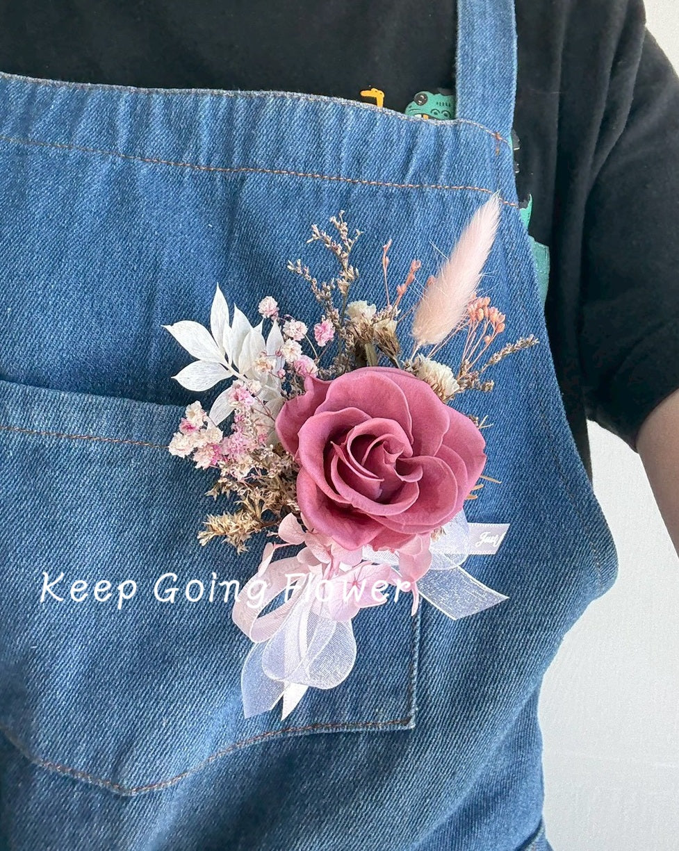 ▌IC01 ▌永生花-霧粉之戀精緻胸花