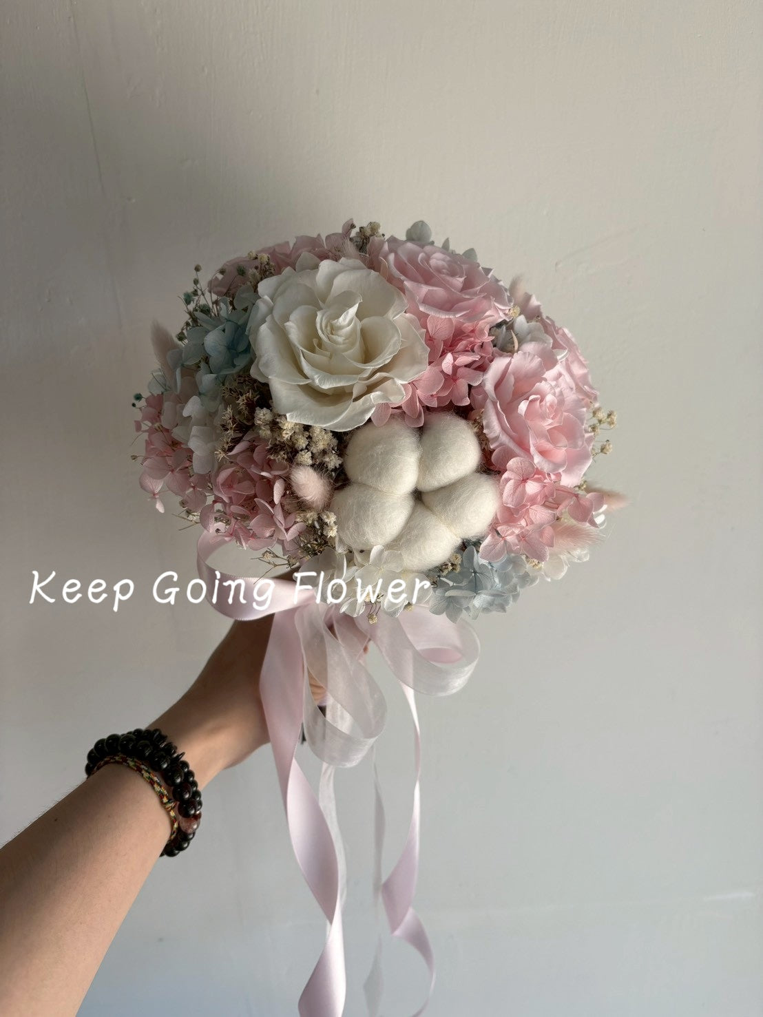 ▌IEB-002 ▌永生花-幸福棉語精緻捧花