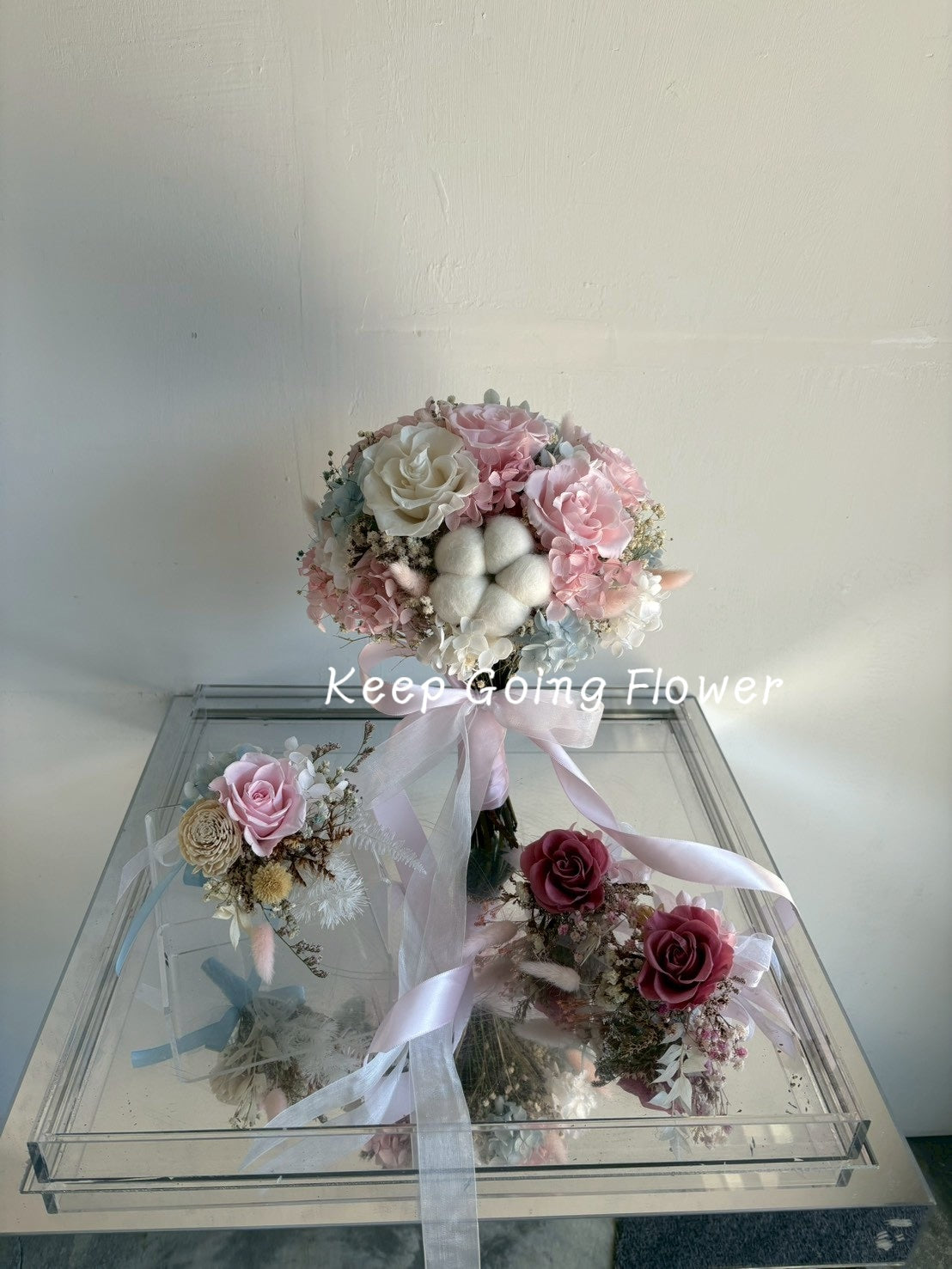 ▌IC01 ▌永生花-霧粉之戀精緻胸花