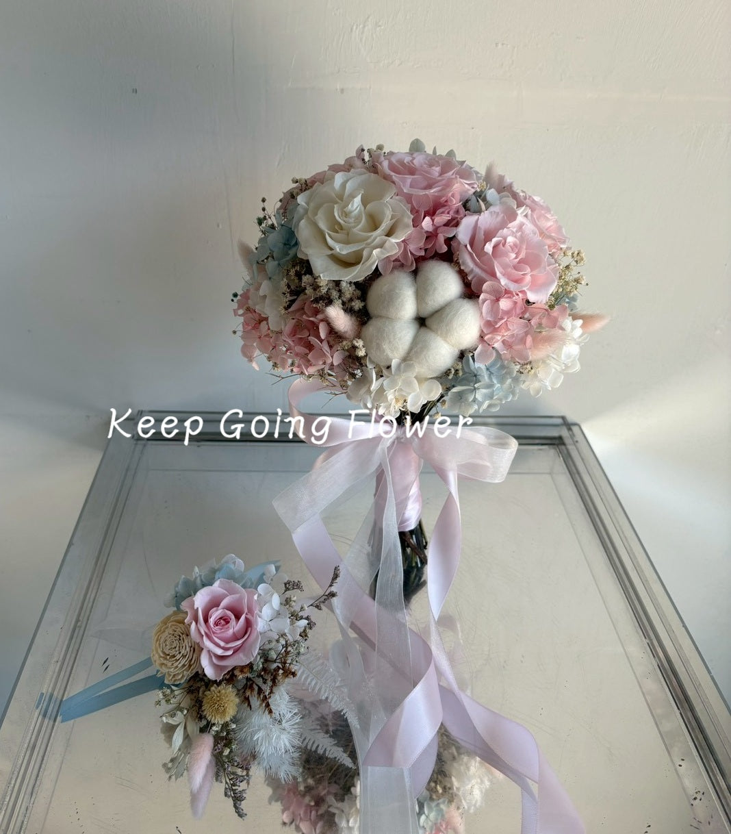 ▌IEB-002 ▌永生花-幸福棉語精緻捧花