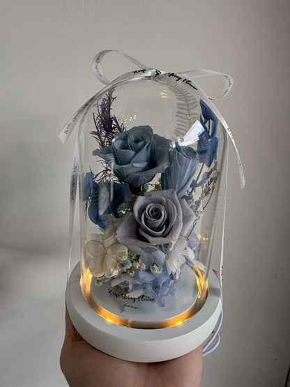 ▌IG-R004 ▌永生花-琉璃花境精緻玻璃花燈(M)