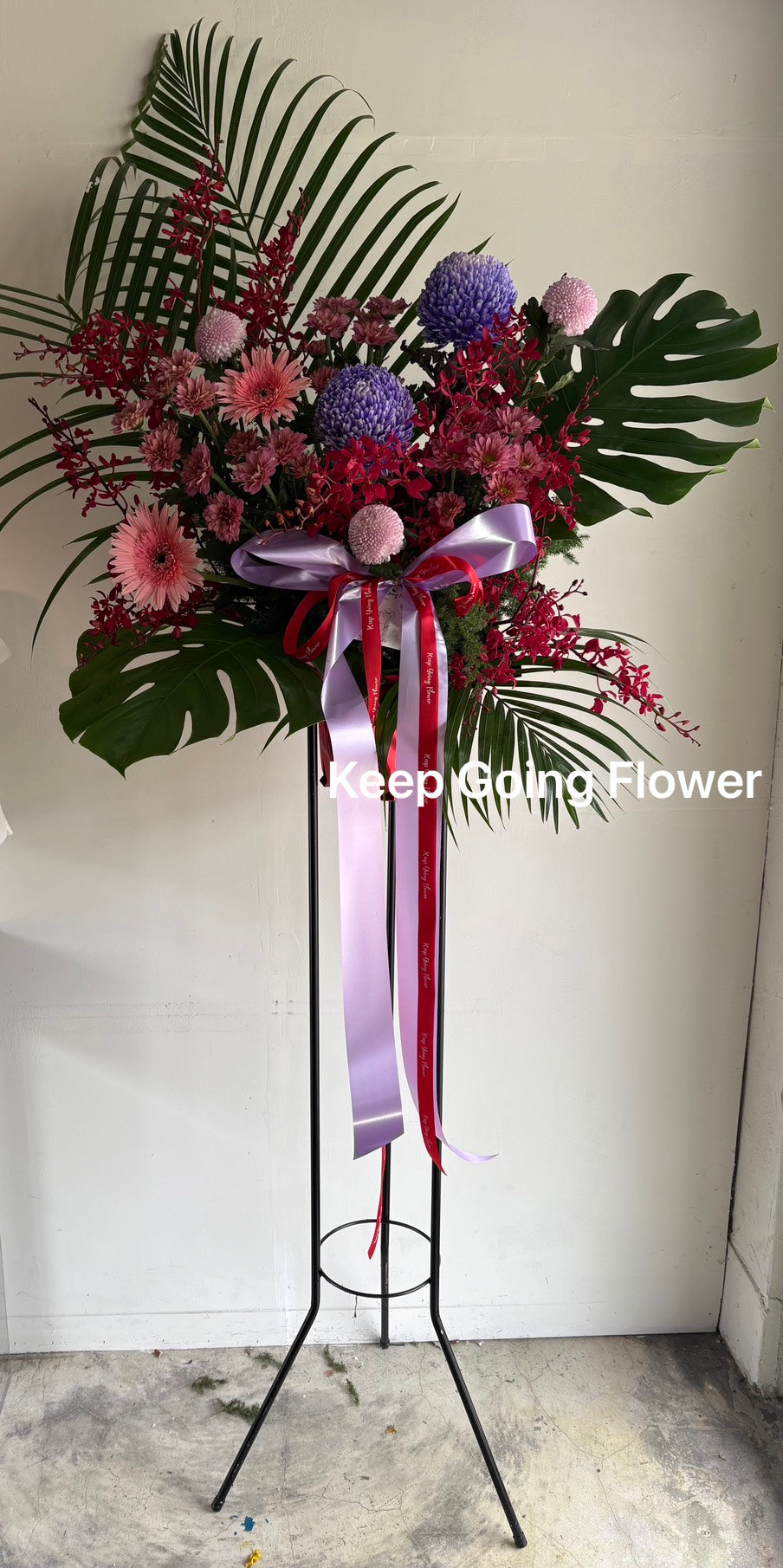 ▌F-S-220 ▌鮮花-莫內花園-精緻高架花籃
