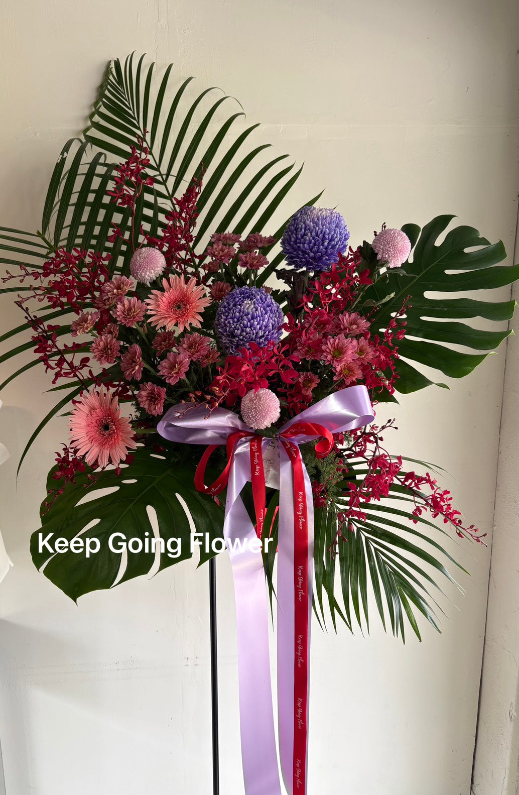▌F-S-220 ▌鮮花-莫內花園-精緻高架花籃